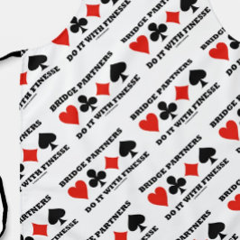 Bridge-Partner tun dies mit Finesse Four-Card-Anzü Schürze