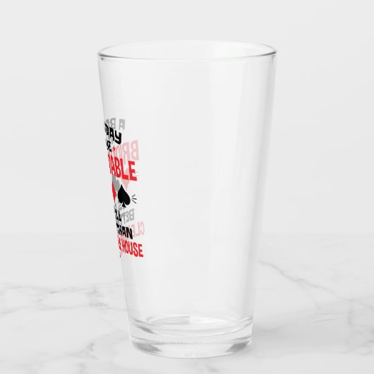 Bridge Player Funny Zitat Bad Day an Bridge Tisch Glas (Links)