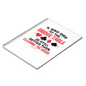 Bridge Player Funny Zitat Bad Day an Bridge Tisch Notizblock (Linke Seite)