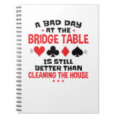 Bridge Player Funny Zitat Bad Day an Bridge Tisch Notizblock (Vorderseite)