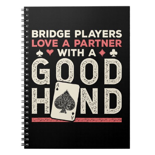 Bridge Player Joke Partner Gute Hand Notizblock (Vorderseite)