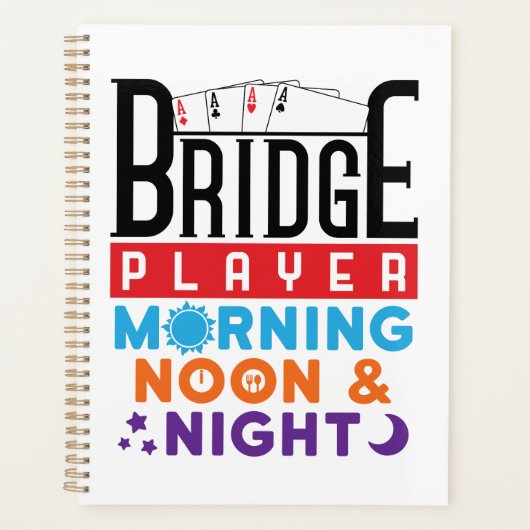Bridge Player Morning Noon and Night Planer (Vorderseite)