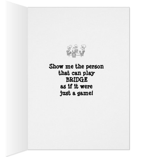 Bridge Players Card (Innen (Rechts))