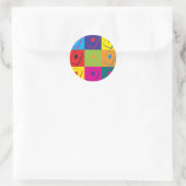 Bridge Pop Art Runder Aufkleber (Tasche)