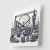 Bridge Quadratische Wanduhr (Winkel)
