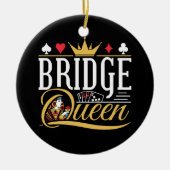 Bridge Queen Card Game Women Keramik Ornament (Vorne)