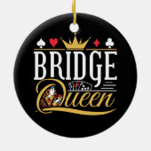 Bridge Queen Card Game Women Keramik Ornament (Hinten)