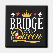 Bridge Queen Card Game Women Magnet (Vorne)