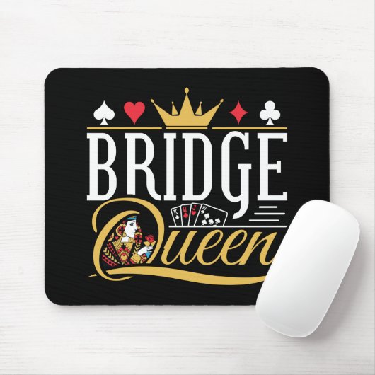 Bridge Queen Card Game Women Mousepad (Mit Mouse)