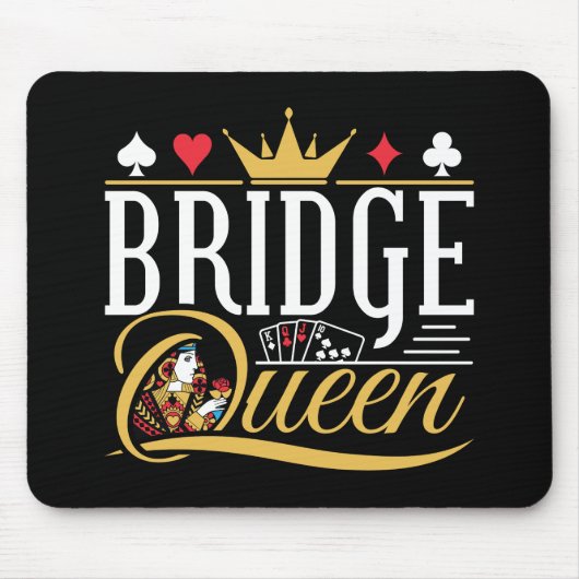 Bridge Queen Card Game Women Mousepad (Vorne)