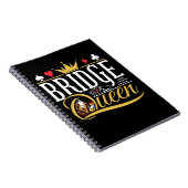 Bridge Queen Card Game Women Notizblock (Rechte Seite)