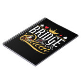 Bridge Queen Card Game Women Notizblock (Linke Seite)