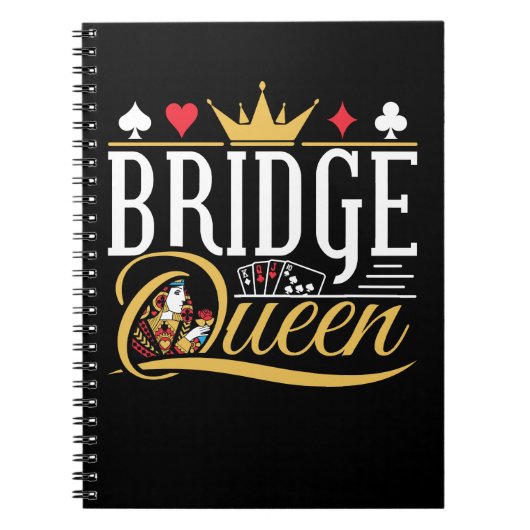 Bridge Queen Card Game Women Notizblock (Vorderseite)