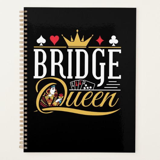 Bridge Queen Card Game Women Planer (Vorderseite)