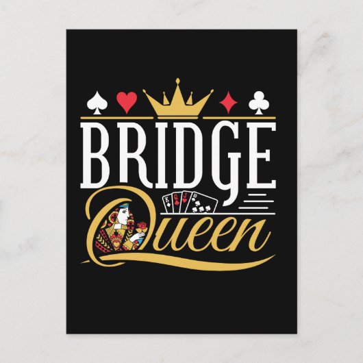 Bridge Queen Card Game Women Postkarte (Vorderseite)