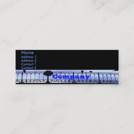 Bridge Railing Business Card Mini Visitenkarte (Vorderseite)