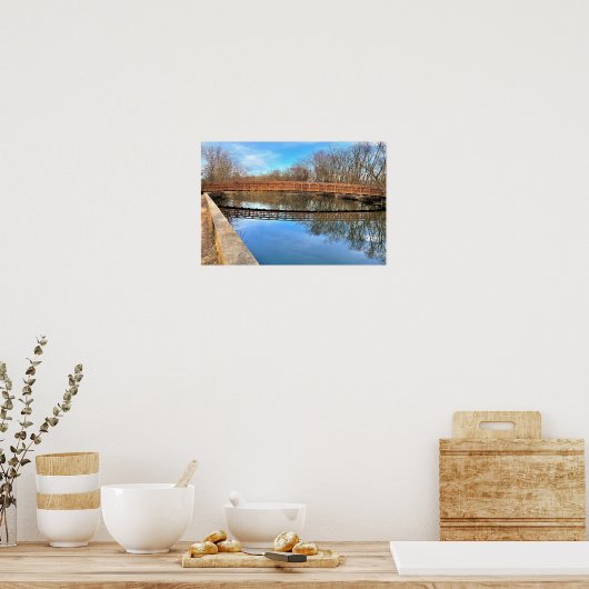Bridge Reflection Poster (Küche)