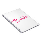 Bridge Retro Script Hot Pink Notizblock (Rechte Seite)