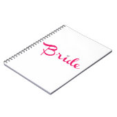 Bridge Retro Script Hot Pink Notizblock (Linke Seite)