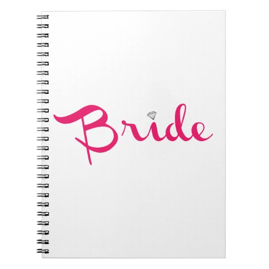 Bridge Retro Script Hot Pink Notizblock (Vorderseite)