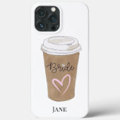 Bridge Script Coffee Heart Modern Case-Mate iPhone Hülle (Rückseite)