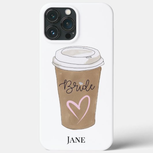 Bridge Script Coffee Heart Modern Case-Mate iPhone Hülle (Rückseite)