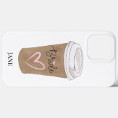Bridge Script Coffee Heart Modern Case-Mate iPhone Hülle (Rückseite (Horizontal))