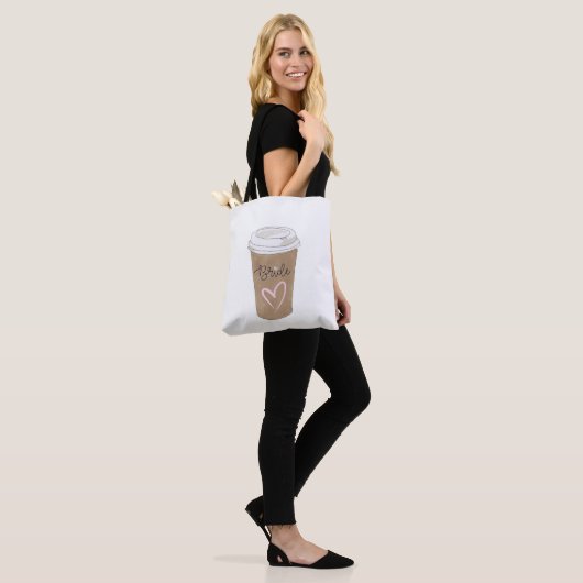 Bridge Script-Kaffee Modernes Herz Tasche (Am Model)