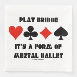 Bridge spielen, es ist eine Form von mentalem Ball Serviette
