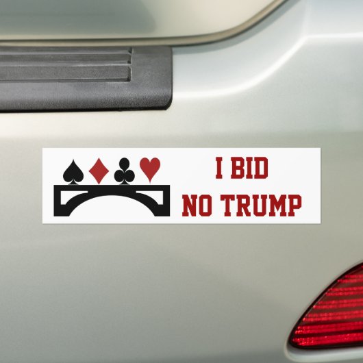 Bridge-Spieler Antitrumpf-politischer Autoaufkleber (Auf Auto)