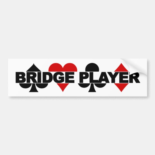 Bridge-Spieler Autoaufkleber (Vorne)