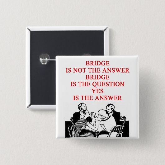 Bridge-Spieler Entwurf Button (Vorne & Hinten)