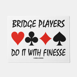 Bridge-Spieler machen das mit Finesse Vier-Karten- Fußmatte