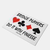 Bridge-Spieler machen das mit Finesse Vier-Karten- Fußmatte (Schrägansicht)