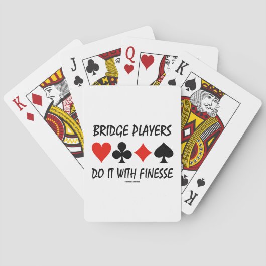 Bridge-Spieler machen das mit Finesse Vier-Karten- Spielkarten (Rückseite)