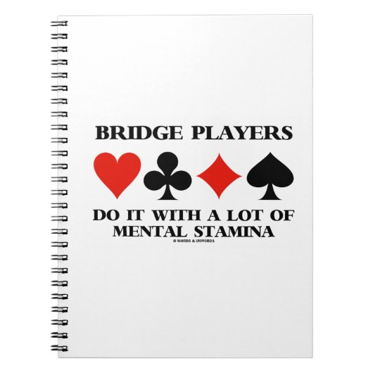 Bridge-Spieler tun es mit einer Menge geistiger Au Notizblock (Vorderseite)