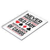 Bridge-Spieler unterschätzen Alte Lady Cards nie Notizblock (Linke Seite)