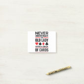 Bridge-Spieler unterschätzen Alte Lady Cards nie Post-it Klebezettel (Auf Schreibtisch)