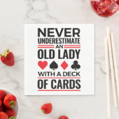 Bridge-Spieler unterschätzen Alte Lady Cards nie Serviette (Beispiel)