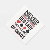 Bridge-Spieler unterschätzen Alte Lady Cards nie Serviette (Ecke)