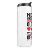 Bridge-Spieler unterschätzen Alte Lady Cards nie Thermosbecher (Nach links gedreht)