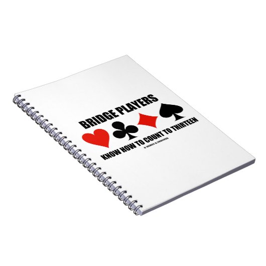 Bridge-Spieler wissen, wie man bis dreizehn zählen Notizblock (Rechte Seite)