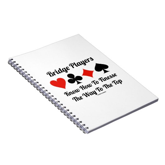 Bridge-Spieler wissen, wie man den Weg nach oben f Notizblock (Rechte Seite)