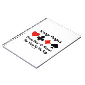 Bridge-Spieler wissen, wie man den Weg nach oben f Notizblock (Linke Seite)