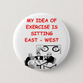 Bridge-Spieler Witz Button (Vorderseite)