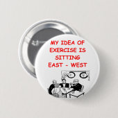 Bridge-Spieler Witz Button (Vorne & Hinten)