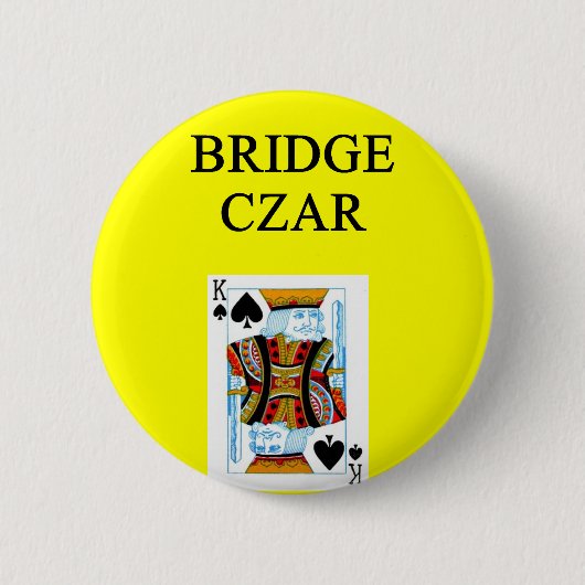 Bridge-Spieler Witz Button (Vorderseite)