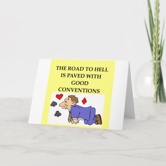 Bridge-Spieler Witz Karte (Vorderseite)