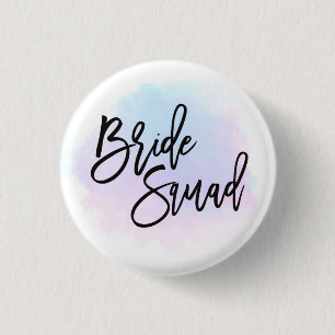 Bridge Squad Black Script Hübsch Pastel Wasserfarb Button