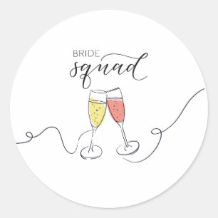 Bridge Squad Champagne Toast Aufkleber